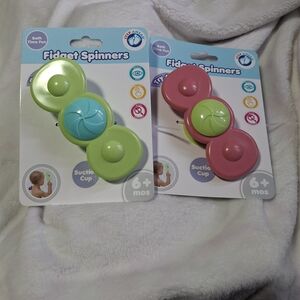 Kids Fidget Spinners - Green, Blue, Pink